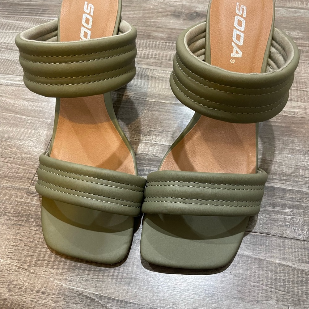 Sage green heels